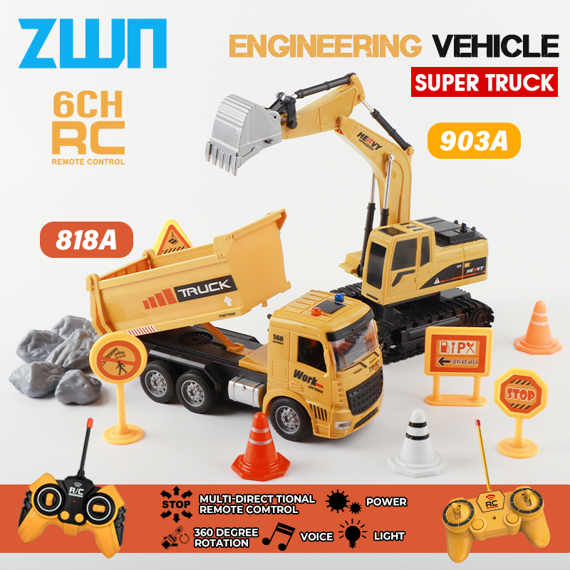 Heavy Equipment Games - ZWN حفارة التحكم عن بعد وشاحنة