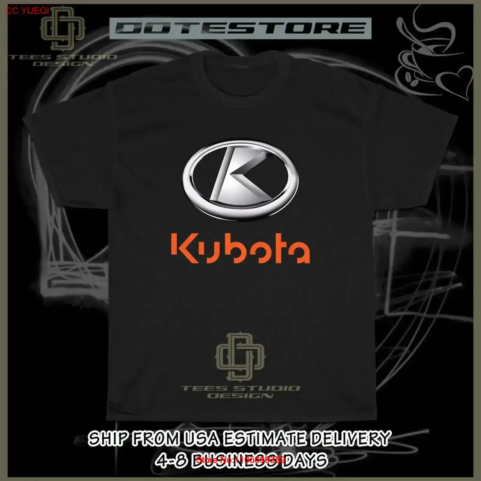 Heavy Equipment Kubota - تي شيرت رجالي جديد بشعار كوبوتا