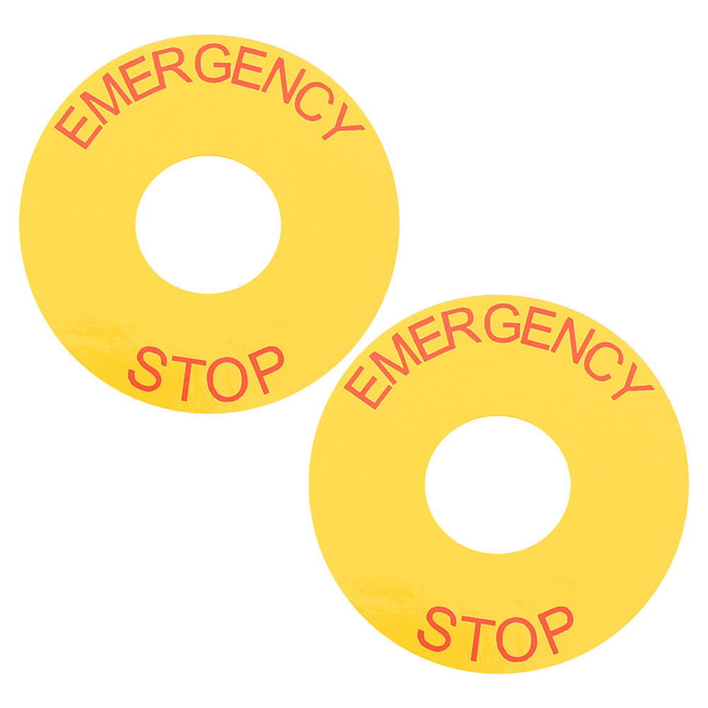 Heavy Equipment Sign - ملصق إشارة التوقف الطارئ (قطعتان) من