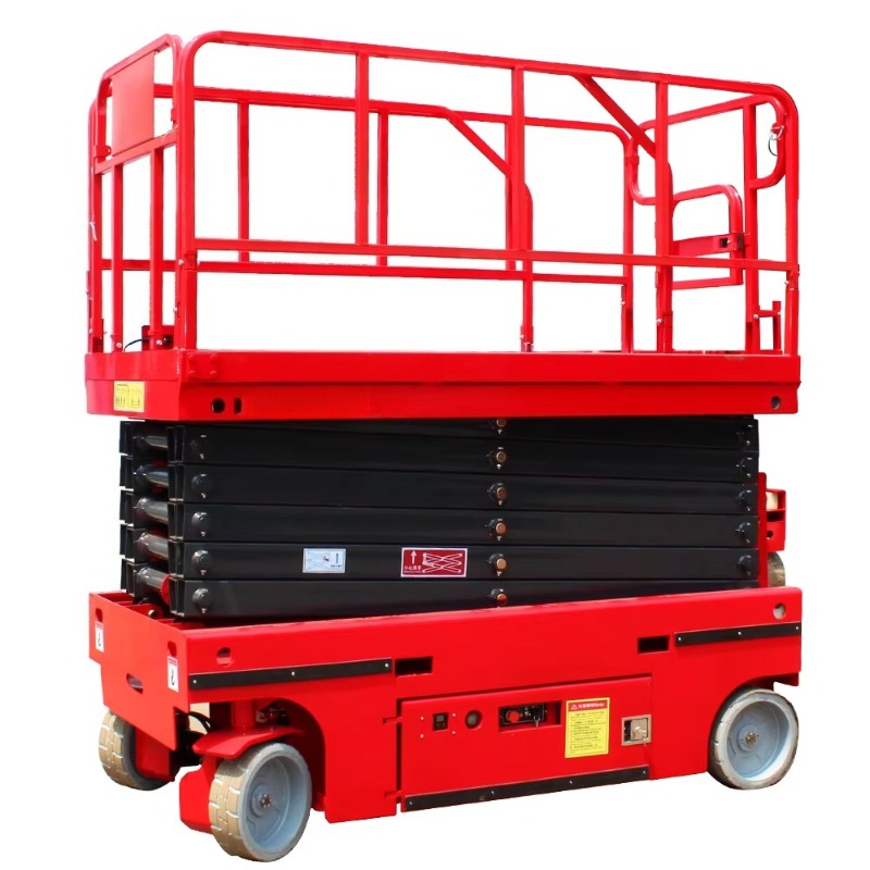 منصة عمل هوائية ذاتية الدفع بس - مراجعة Scissor Lift Table Hydraulic وسعره