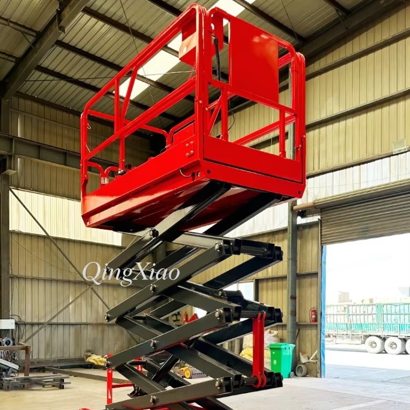 منصة عمل هوائية ذاتية الدفع بس - مراجعة Scissor Lift Table Hydraulic وسعره