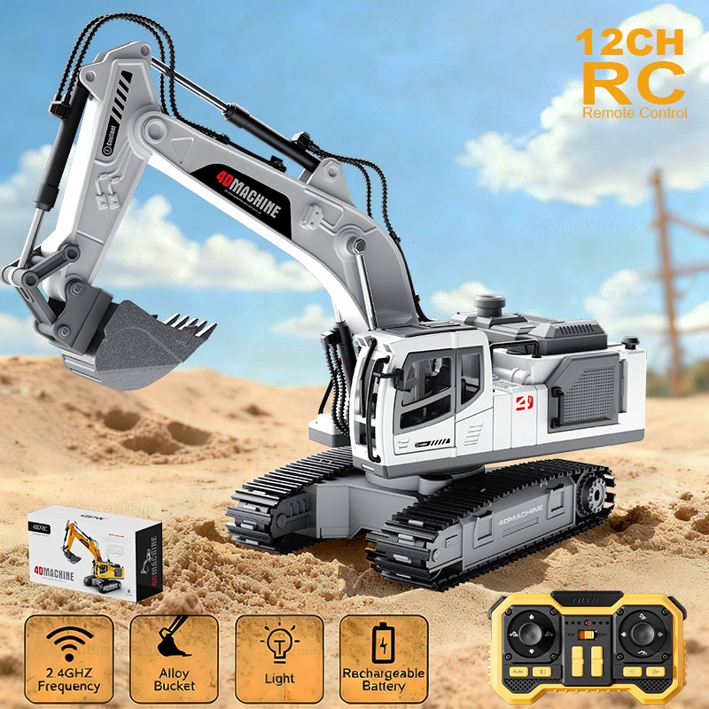 جديد 1/16 RC حفارة شاحنة سبيكة - مراجعة Heavy Equipment Games وسعره