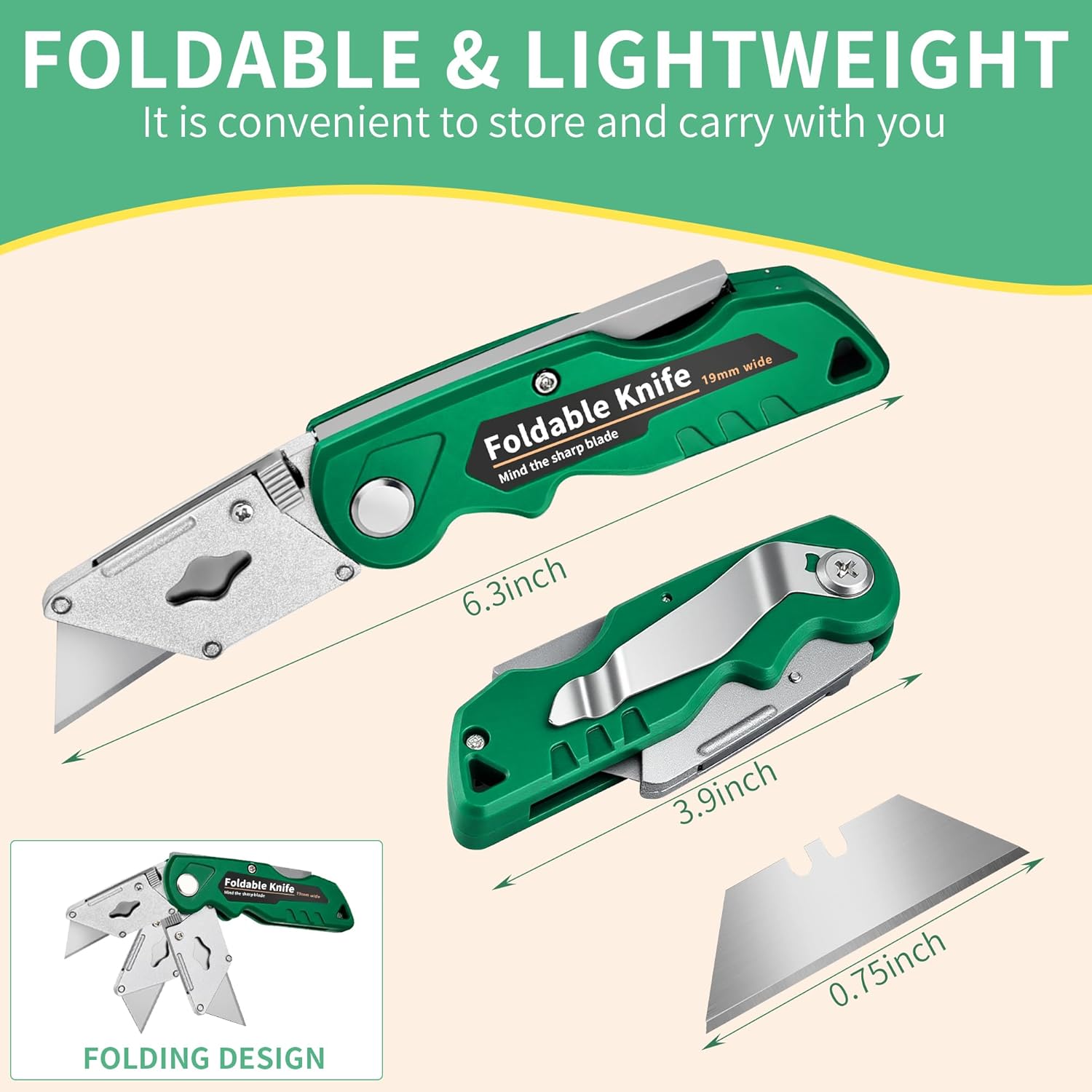 قاطع صناديق للمطبخ، 4 قطع سكاك - مراجعة Heavy Equipment Blade وسعره