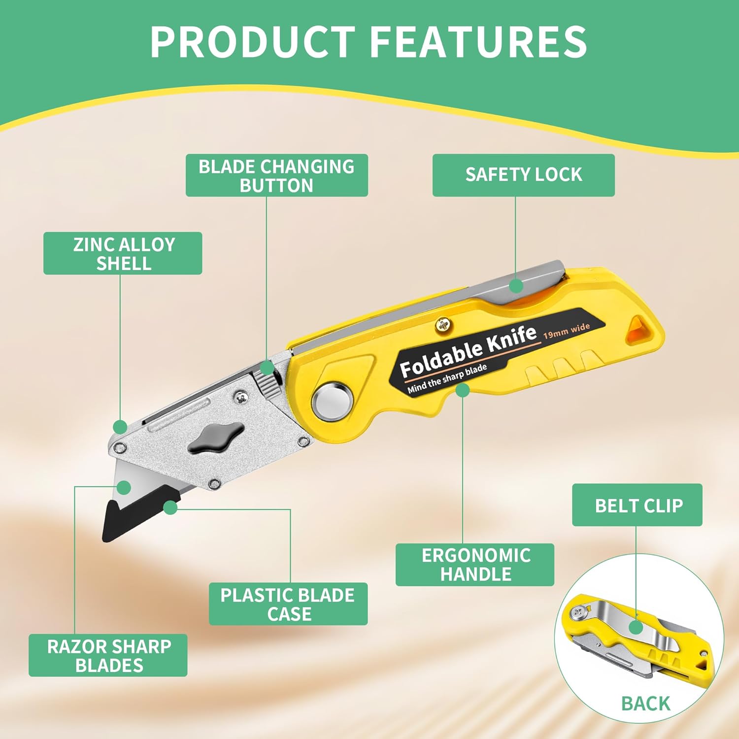 قاطع صناديق للمطبخ، 4 قطع سكاك - مراجعة Heavy Equipment Blade وسعره